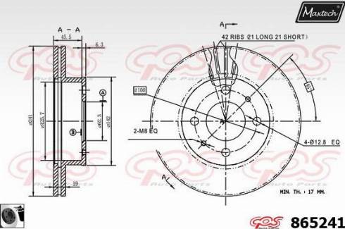 Maxtech 865241.0060 - Kočioni disk www.molydon.hr