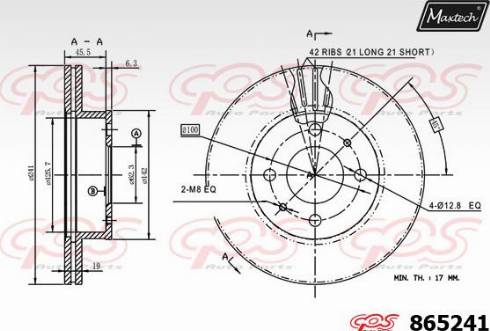 Maxtech 865241.0000 - Kočioni disk www.molydon.hr