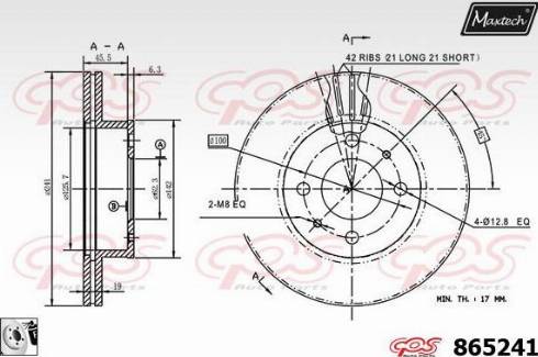 Maxtech 865241.0080 - Kočioni disk www.molydon.hr