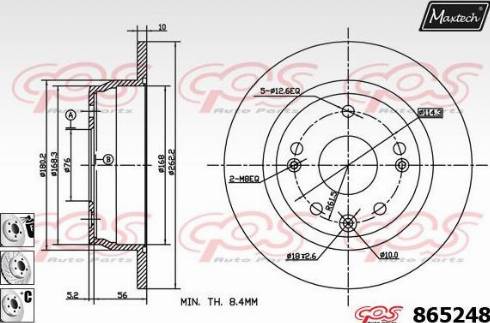 Maxtech 865248.6980 - Kočioni disk www.molydon.hr