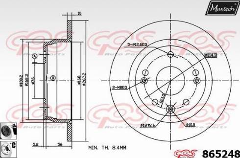 Maxtech 865248.6060 - Kočioni disk www.molydon.hr