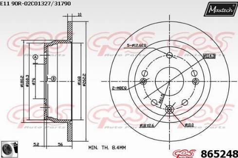 Maxtech 865248.0060 - Kočioni disk www.molydon.hr