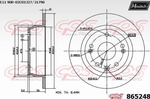 Maxtech 865248.0000 - Kočioni disk www.molydon.hr