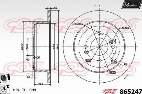 Maxtech 865247.6060 - Kočioni disk www.molydon.hr