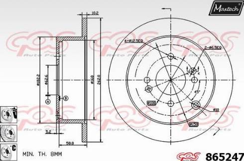 Maxtech 865247.6880 - Kočioni disk www.molydon.hr