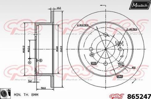 Maxtech 865247.0060 - Kočioni disk www.molydon.hr