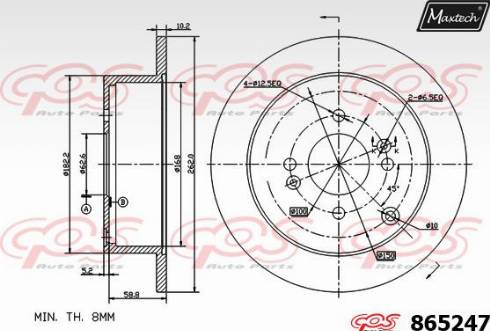 Maxtech 865247.0000 - Kočioni disk www.molydon.hr