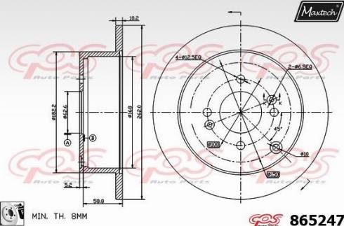 Maxtech 865247.0080 - Kočioni disk www.molydon.hr