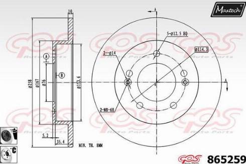 Maxtech 865259.6060 - Kočioni disk www.molydon.hr