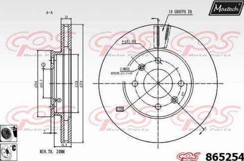 Maxtech 865254.6060 - Kočioni disk www.molydon.hr