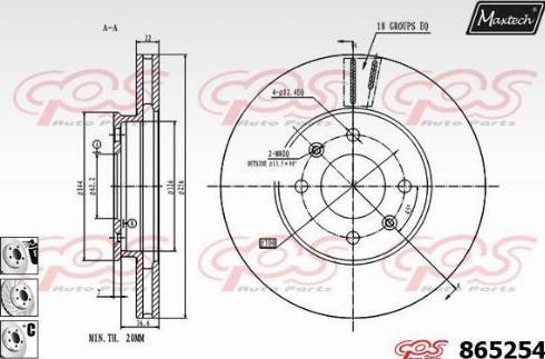 Maxtech 865254.6880 - Kočioni disk www.molydon.hr