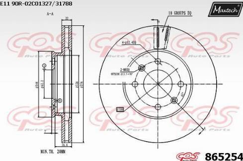 Maxtech 865254.0000 - Kočioni disk www.molydon.hr