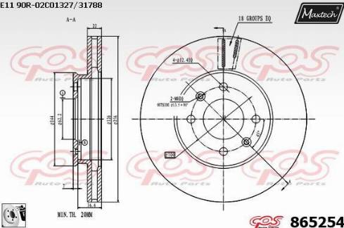 Maxtech 865254.0080 - Kočioni disk www.molydon.hr