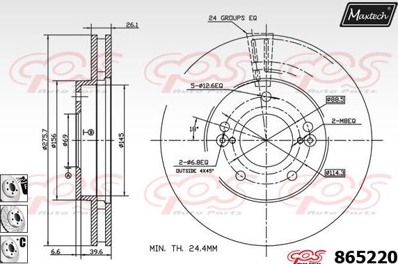 Maxtech 865250 - Kočioni disk www.molydon.hr