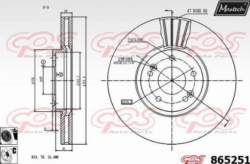 Maxtech 865251.6060 - Kočioni disk www.molydon.hr