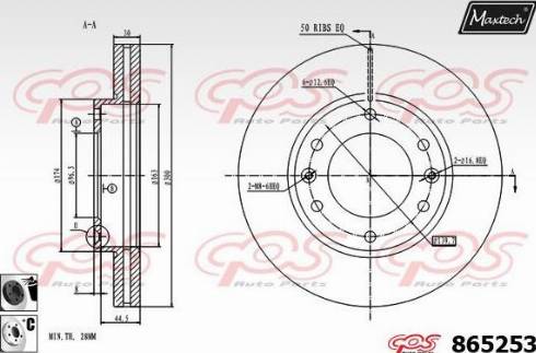 Maxtech 865253.6060 - Kočioni disk www.molydon.hr