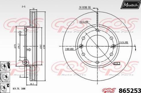 Maxtech 865253.6880 - Kočioni disk www.molydon.hr