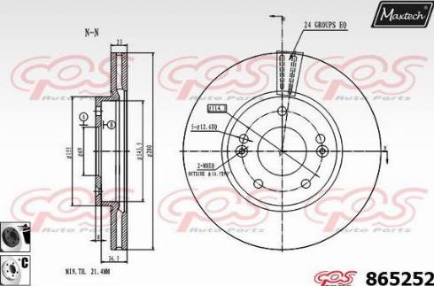 Maxtech 865252.6060 - Kočioni disk www.molydon.hr