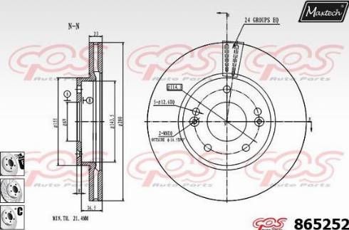 Maxtech 865252.6880 - Kočioni disk www.molydon.hr