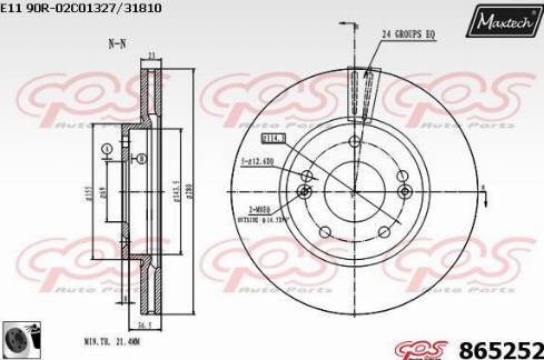 Maxtech 865252.0060 - Kočioni disk www.molydon.hr