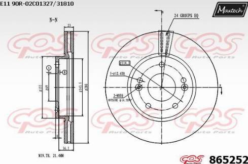 Maxtech 865252.0000 - Kočioni disk www.molydon.hr