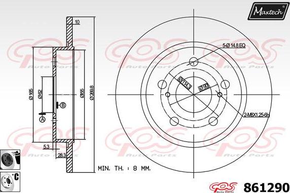 Maxtech 865252 - Kočioni disk www.molydon.hr