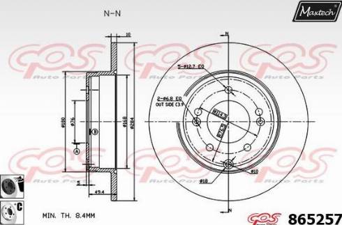 Maxtech 865257.6060 - Kočioni disk www.molydon.hr