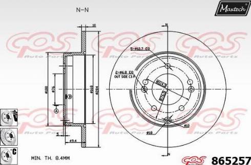 Maxtech 865257.6980 - Kočioni disk www.molydon.hr