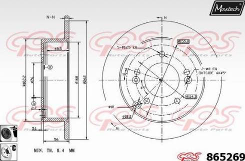 Maxtech 865269.6060 - Kočioni disk www.molydon.hr