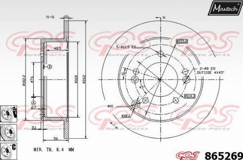 Maxtech 865269.6880 - Kočioni disk www.molydon.hr