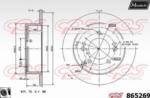 Maxtech 865269.0060 - Kočioni disk www.molydon.hr