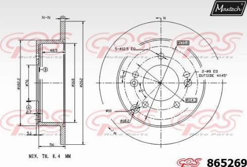 Maxtech 865269.0000 - Kočioni disk www.molydon.hr