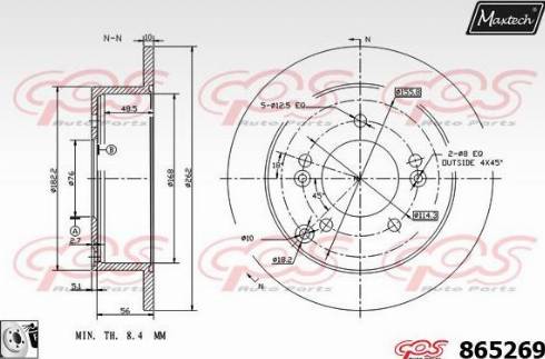 Maxtech 865269.0080 - Kočioni disk www.molydon.hr