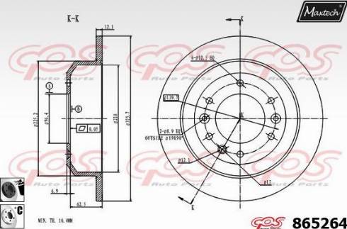 Maxtech 865264.6060 - Kočioni disk www.molydon.hr