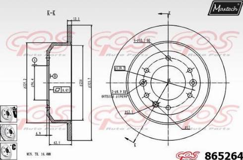 Maxtech 865264.6880 - Kočioni disk www.molydon.hr