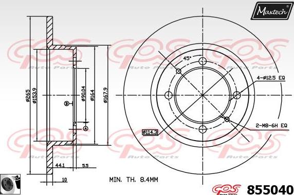 Maxtech 865264 - Kočioni disk www.molydon.hr