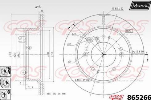 Maxtech 865266.6980 - Kočioni disk www.molydon.hr