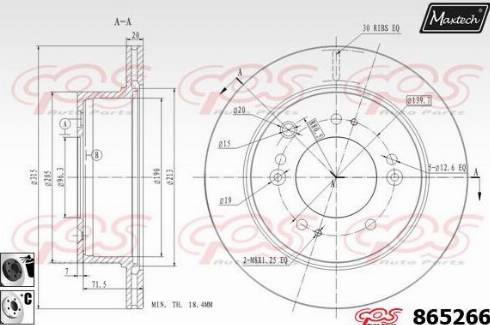 Maxtech 865266.6060 - Kočioni disk www.molydon.hr