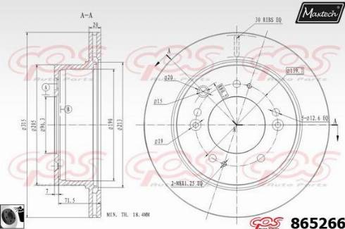 Maxtech 865266.0060 - Kočioni disk www.molydon.hr