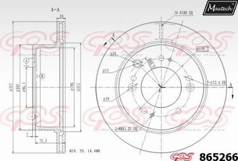 Maxtech 865266.0000 - Kočioni disk www.molydon.hr