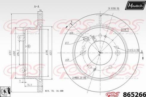 Maxtech 865266.0080 - Kočioni disk www.molydon.hr