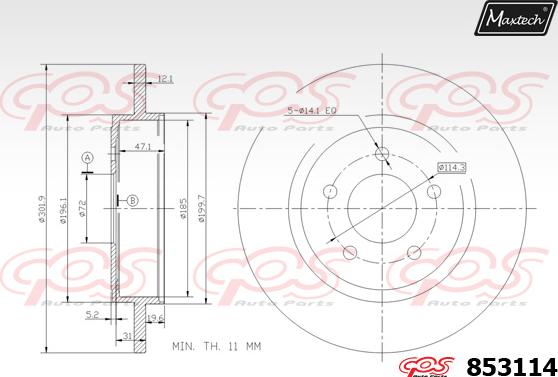 Maxtech 865266 - Kočioni disk www.molydon.hr