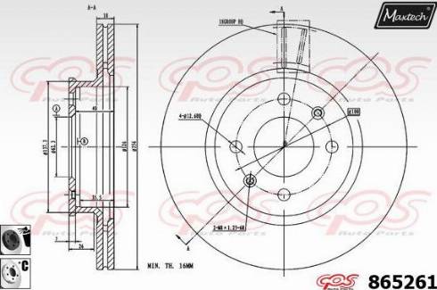 Maxtech 865261.6060 - Kočioni disk www.molydon.hr