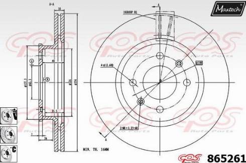 Maxtech 865261.6880 - Kočioni disk www.molydon.hr