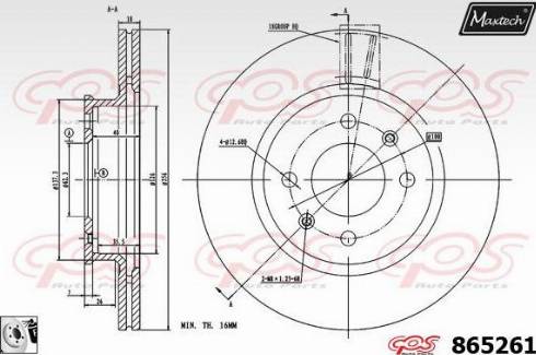 Maxtech 865261.0080 - Kočioni disk www.molydon.hr