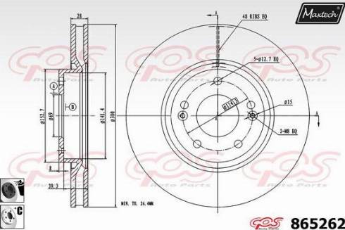 Maxtech 865262.6060 - Kočioni disk www.molydon.hr