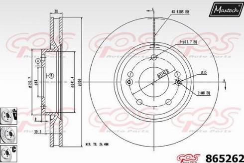 Maxtech 865262.6980 - Kočioni disk www.molydon.hr