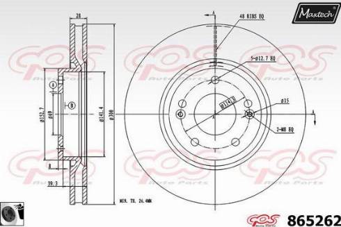 Maxtech 865262.0060 - Kočioni disk www.molydon.hr