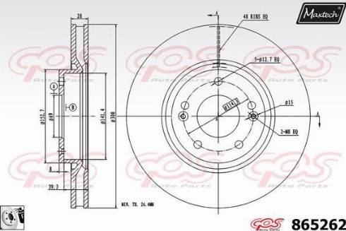 Maxtech 865262.0080 - Kočioni disk www.molydon.hr