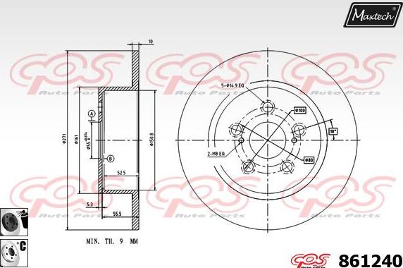 Maxtech 865262 - Kočioni disk www.molydon.hr